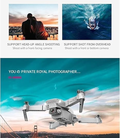 kidstreak,Drone with 4k Camera Foldable 1080P HD Drone with FPV Live Video, Smart Gestures Selfie, Altitude Hold, One Key Take Off/Landing, 3D Flips for Kids and Adults.