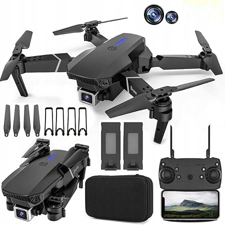 kidstreak,Drone with 4k Camera Foldable 1080P HD Drone with FPV Live Video, Smart Gestures Selfie, Altitude Hold, One Key Take Off/Landing, 3D Flips for Kids and Adults.