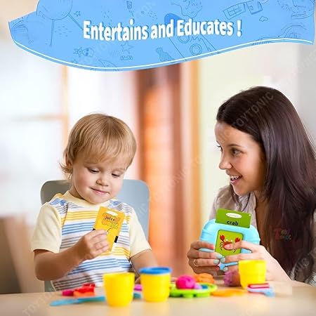 Kidstreak ™ Talking Flash Cards Toy for Kids | 224-Word Learning Device for Toddlers | Montessori Learning Toys for Boys & Girls Ages 2-6 | Preschool Game & Birthday Present