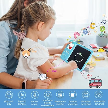 2 IN 1 TALKING FLASH CARD WITH WRITING TABLET