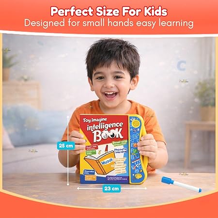 kidstreak,Interactive Sound Book for Kids with Marker (Ages 2–7) Learn Alphabets, Numbers, Shapes & Phonics Educational Talking Book with Music & Touch Features Multicolor Learning Toy for Toddlers