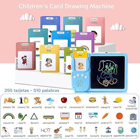 2 IN 1 TALKING FLASH CARD WITH WRITING TABLET